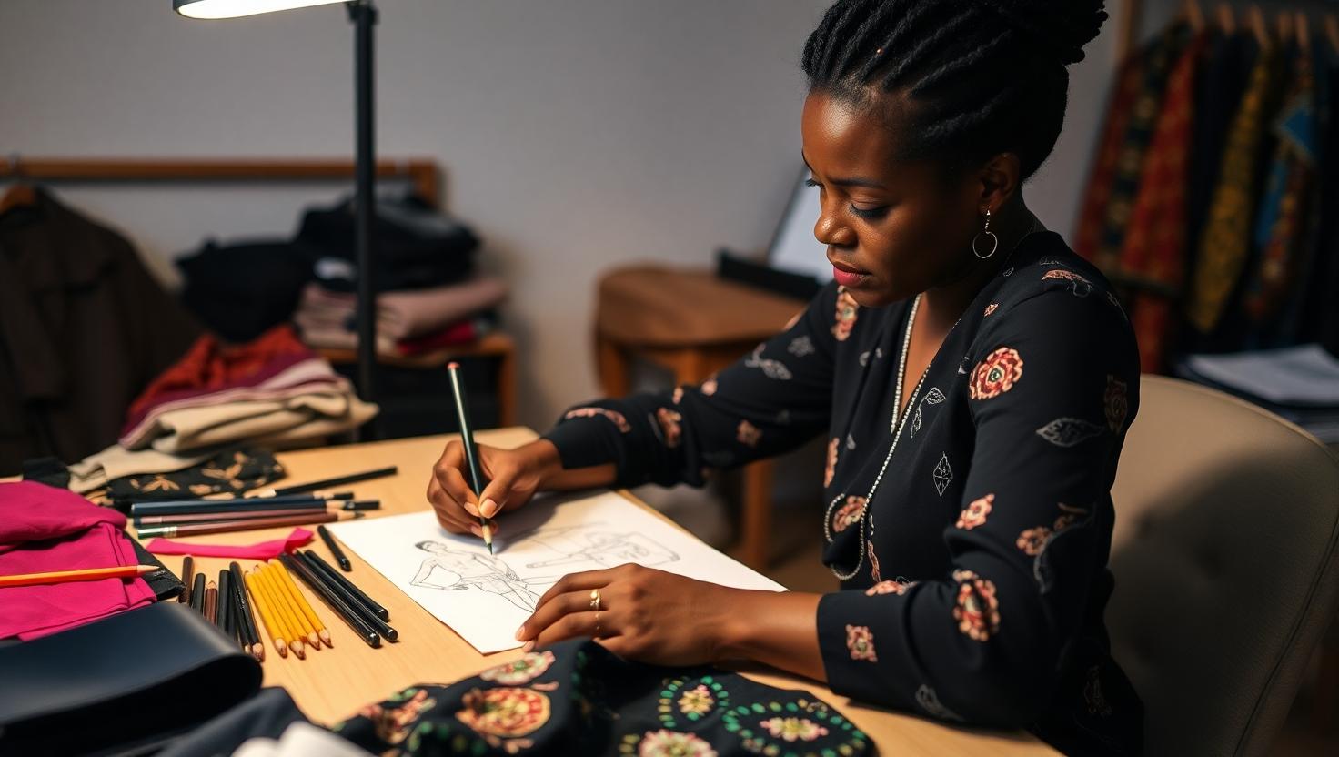 Behind-the-scenes with Kemi in her Lagos design studio, crafting Nigerian luxury fashion