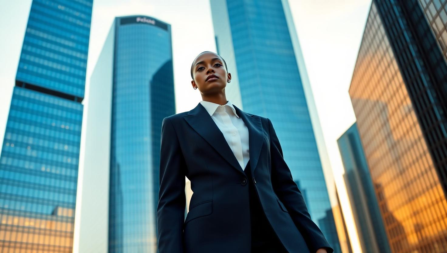 Corporate Queen collection - Executive dress combining modern tailoring with Nigerian heritage