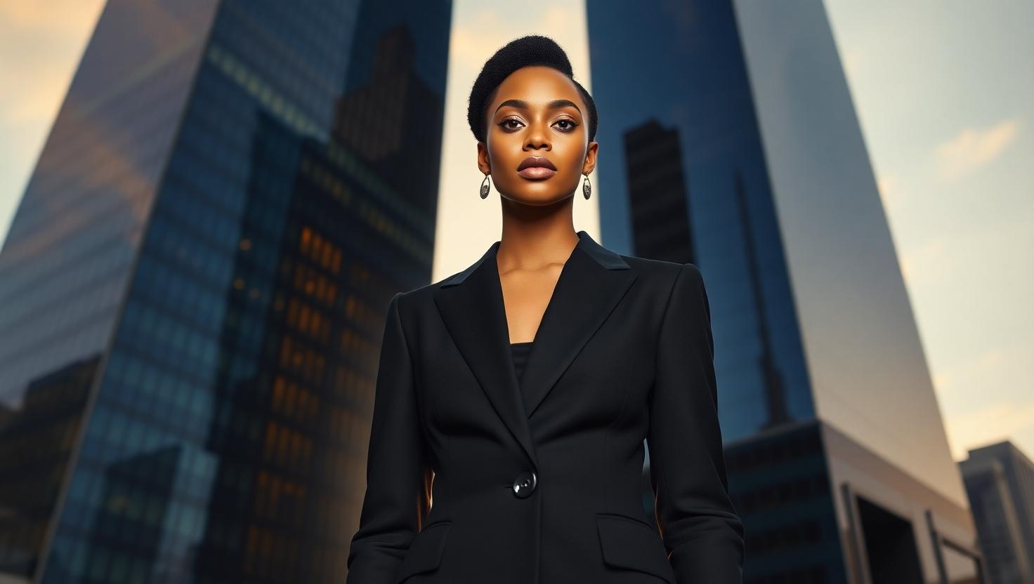 Corporate Queen collection - Business suit with traditional Nigerian textile elements