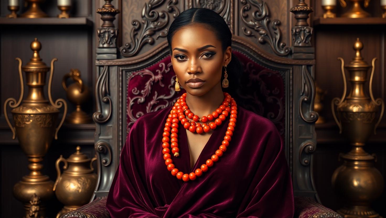 Heritage Luxe collection - Traditional Nigerian fabrics in contemporary outdoor setting