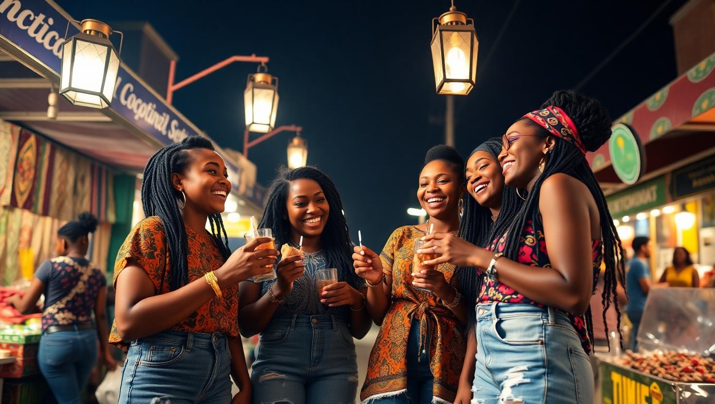 Lagos Nights collection - Glamorous evening ensemble with Nigerian cultural elements