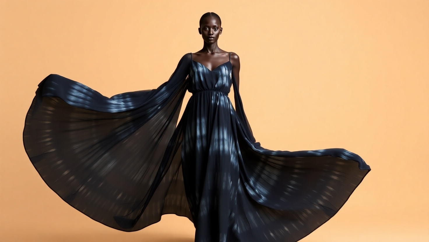 Adire Silk Evening Dress